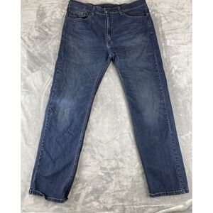 Levi's 505 Jeans Men's 38 x32 Blue Dark Wash Regular Fit‎ Denim